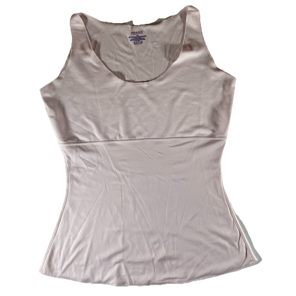 SPANX Women's Rose Pink Plus Size 1X Shaping‎ Tank Top - Firm Control Shapewear